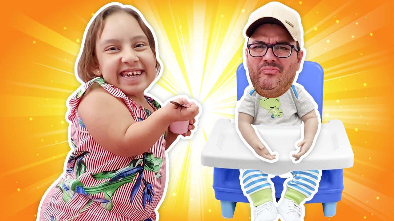 Maria Clara e papai criaram jogos engraçados um para o outro | забавные игры - MC Divertida