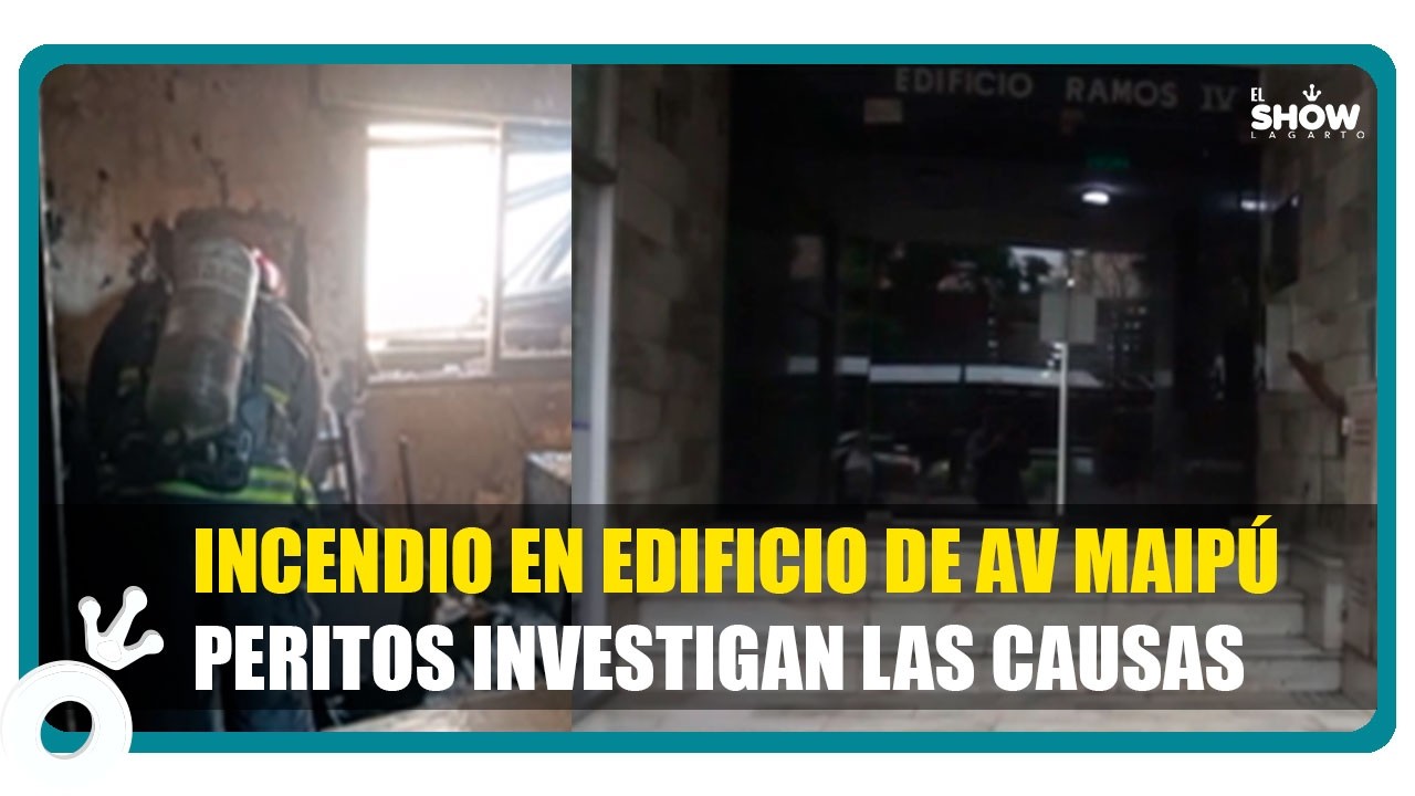 Investigan las causas del incendio en edificio de Av Maipú