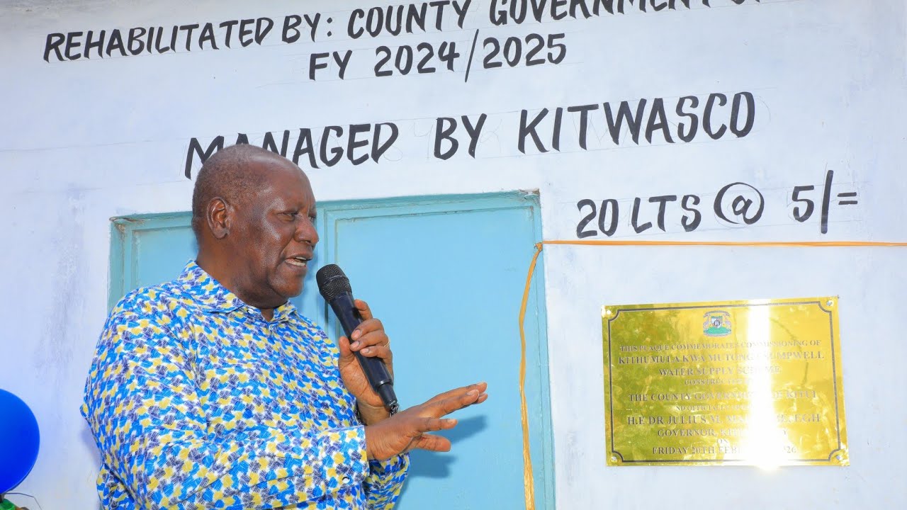 Governor Malombe Commissions Kaayo–Kwa Mulungu Water Project | Clean Water Boost for Kitui West