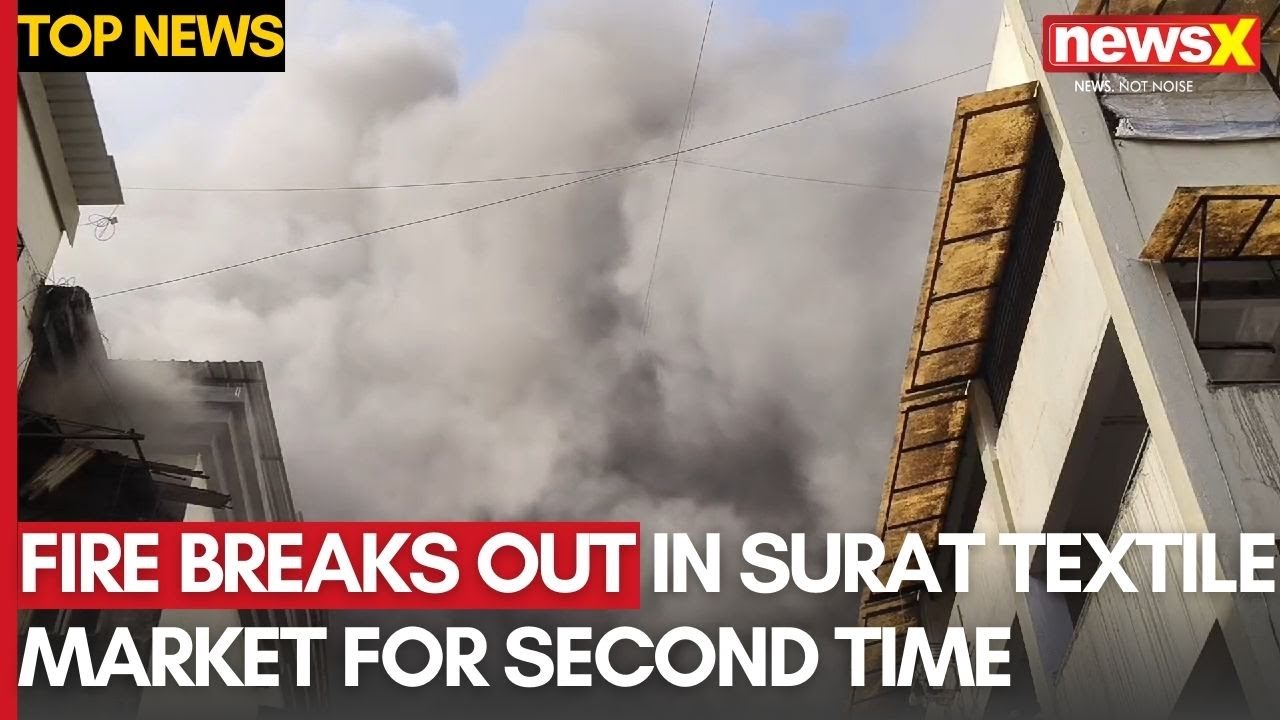 Surat: Massive Fire Breaks Out at Shiv Shakti Textile Market Again | 800 Shops to Remain Closed
