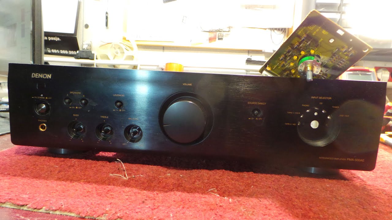 Denon PMA-500AE, czyszczenie selektora wejść audio.