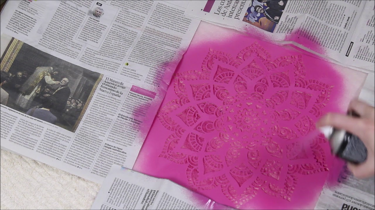 Como pintar una alfombra con spray