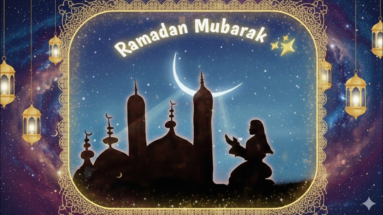 Ramzan Mubarak ✨Night sky mosque painting/Ramzan festival Drawing/acrylic painting idea for beginner