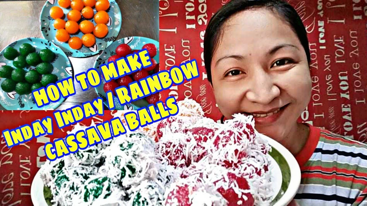 CASSAVA RECIPE, INDAY INDAY,KAMOTENG KAHOY RECIPE,HOW TO MAKE RAINBOW CASSAVA BALLS|REDCHRIS KITCHEN