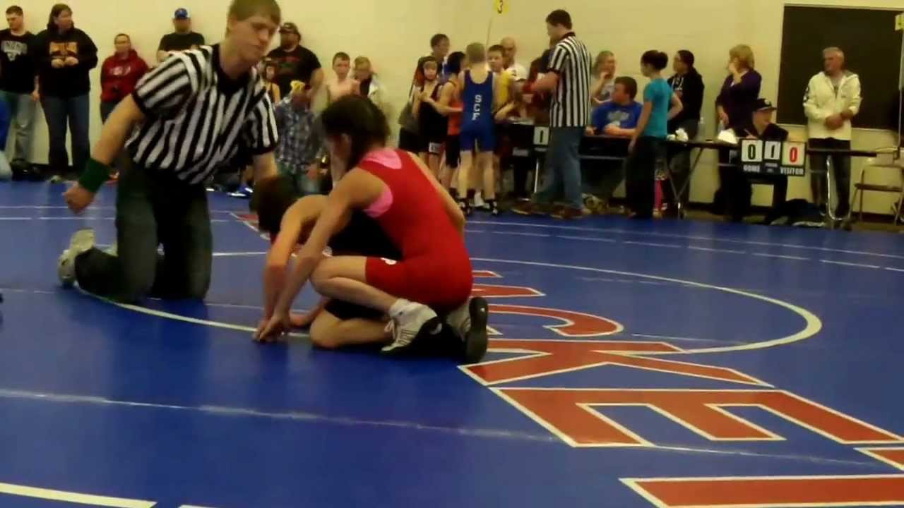 Youth wrestling girl the guillotine wrestling technique
