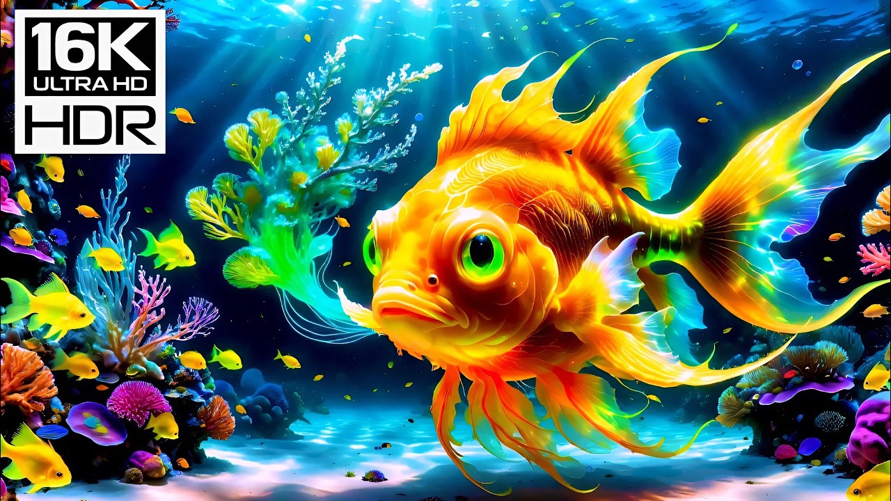 🐠 16K Ultra HD | Ocean Dreams — Luminous Jellyfish & Gentle Reef Fish in Endless Blue