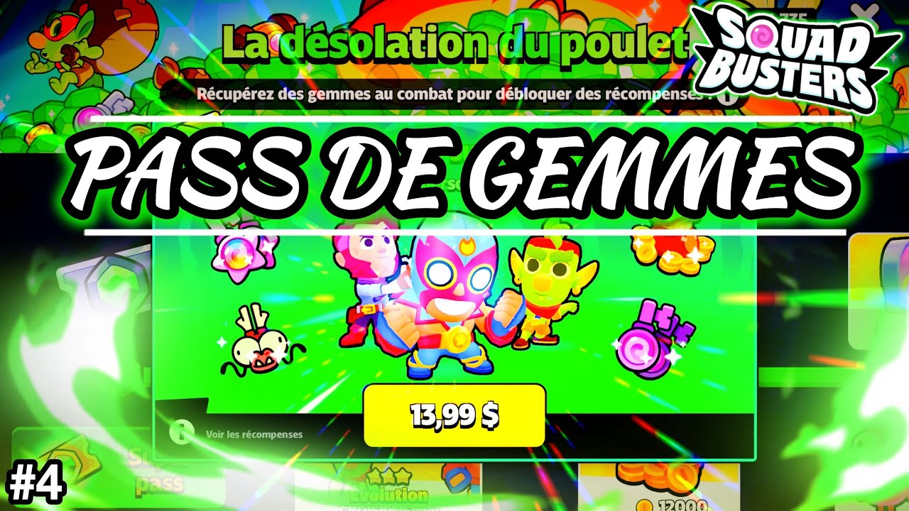 #4💚LE PASS de GEMMES sur SQUAD BUSTERS !!! (PACK OPENING !)
