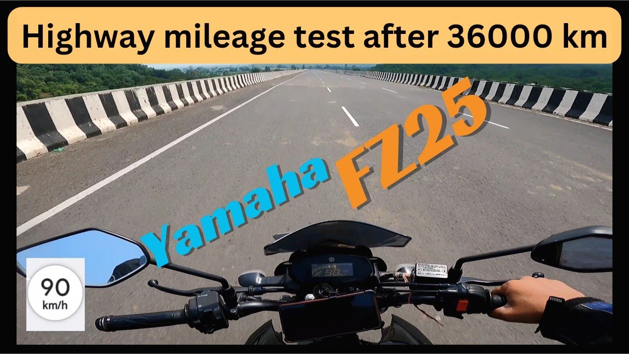 FZ25 mileage test on highway after 36000 km, MRF nylogrip vs Ceat zoom +, FZ25 highway compatibility