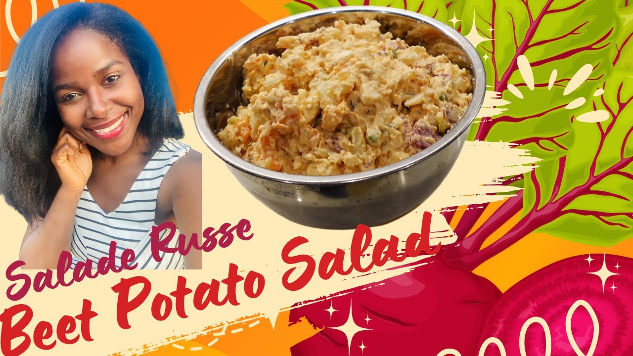Beet Potato Salad 🥔❤️💙 | Vibrant Haitian Salade Russe 🇭🇹✨  #BeetPotatoSalad  #HaitianRecipes