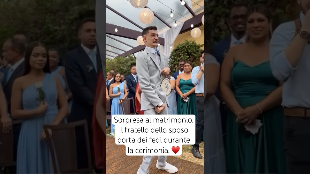 #sorpresa al #matrimonio &hearts;️ #fratello #sposo #cerimonia #disabilit&agrave; #reaction #wedding #emozioni