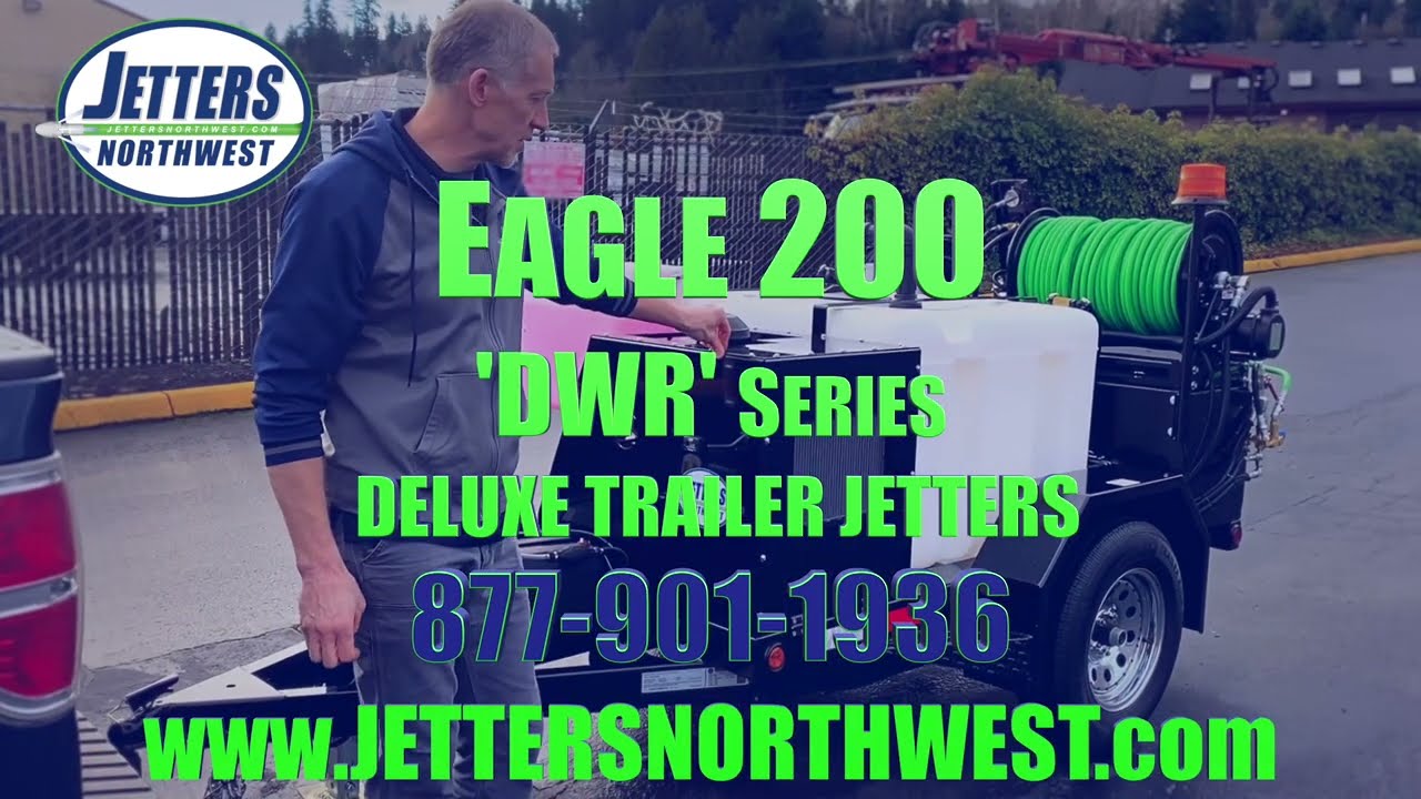 NEW Eagle-200 "DWR" Jetter Trailers - features "Walkaround" Video