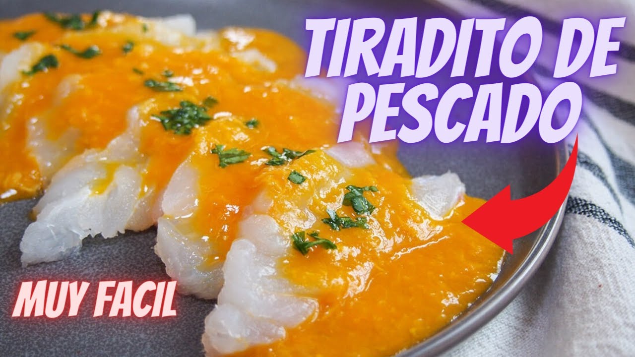 🐟 Como Preparar un Tiradito de Pescado / Muy Fácil, Tiradito al ají Amarillo