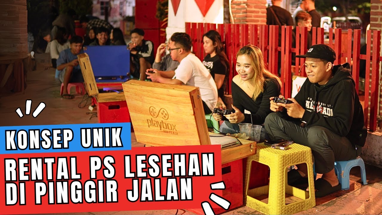 PERTAMA DI INDONESIA RENTAL PS LESEHAN PINGGIR JALAN
