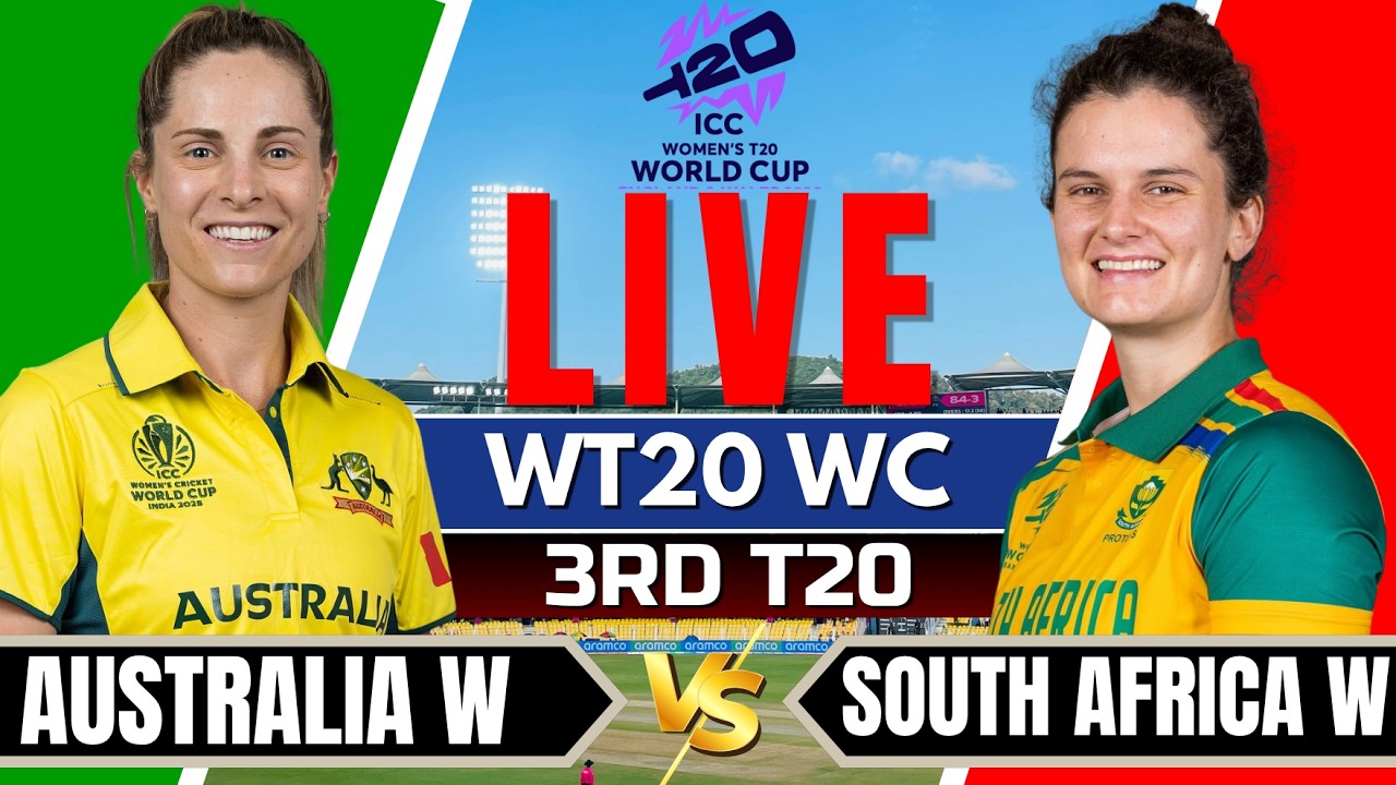 LIVE: Australia Women VS South Africa Women | ICC Women's T20 World Cup | Live Cricket Match Today