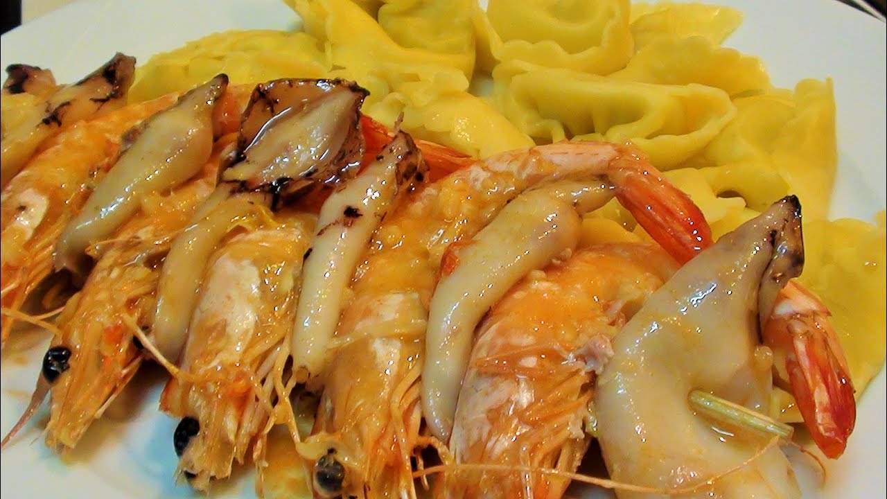 Receita de espetada de camarão com lulas by necasdevaladares