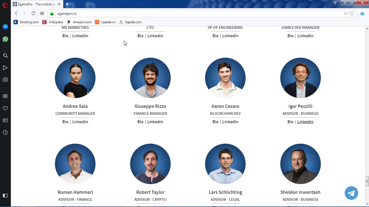 ICO Mono _ Sgame Pro _ Team & Advisor All Star