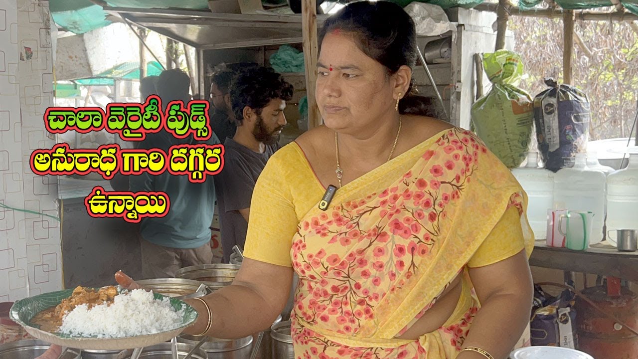 Anuradha Selling Unlimited Meals Veg & Non Veg | Hyderabad Afternoon Meals |Indian Street Food