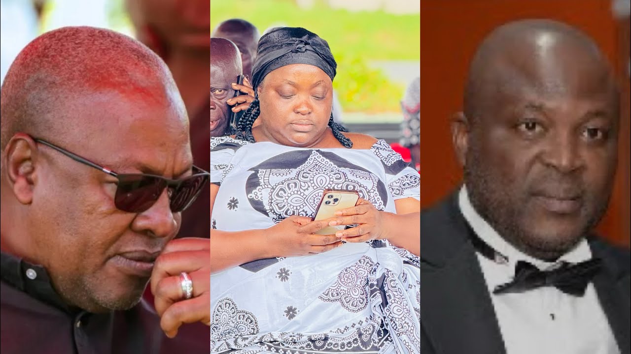 H.E. John Mahama And His Brother, Ibrahim Mahama Surprised Roselyn Ngissah At Her Mom’s Funeral 😳😭