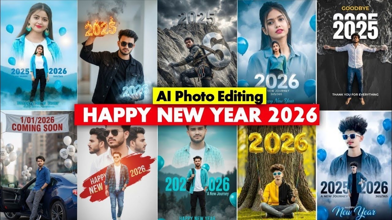New Trending AI Photo Editing 2026 Prompt | New Year Photo Editing | Happy New Year Ka Photo Editing