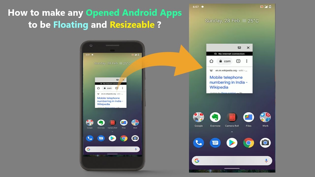 Как сделать любое открытое приложение Android плавающим и изменяемым по размеру?