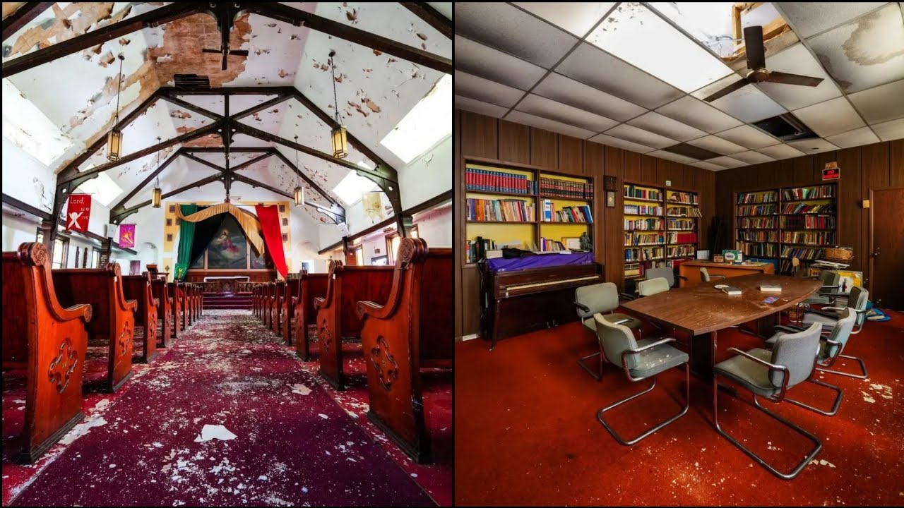 Abandoned Church Crumbling Away Everything Left Inside