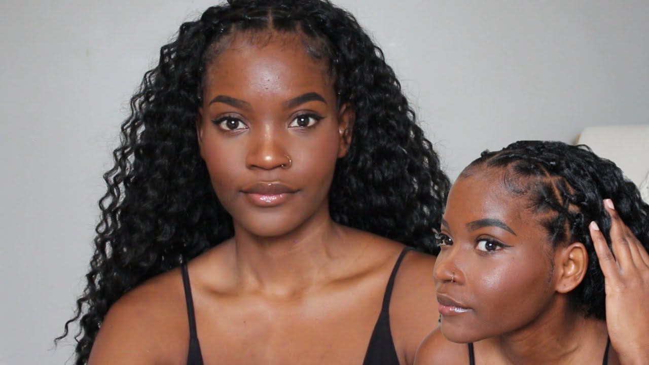 EASY | STEP BY STEP || CRISS CROSS HAIRSTYLE WITH CROCHET HAIR