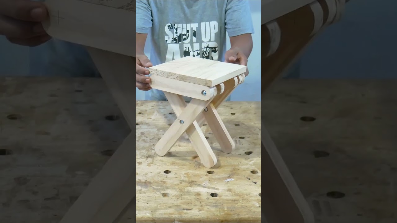 Amazing Create DIY Woodworking Mini Folding Chairs for Picnic #shorts #woodworking #trending