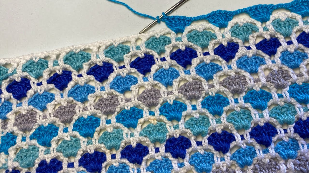 💙🤍 Learn how to Crochet this Cute HEART STITCH 💙🤍