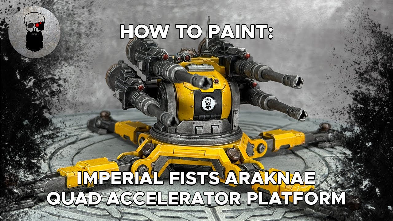 No Pictures? No Problem! Contrast+ How to Paint: Saturnine Imperial Fists Araknae Quad Accelerator