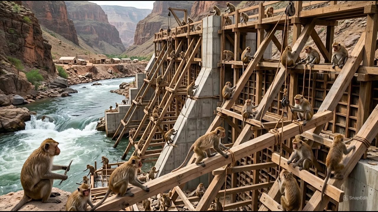 Hundreds of millions of Indians shocked - Monkeys build largest dam