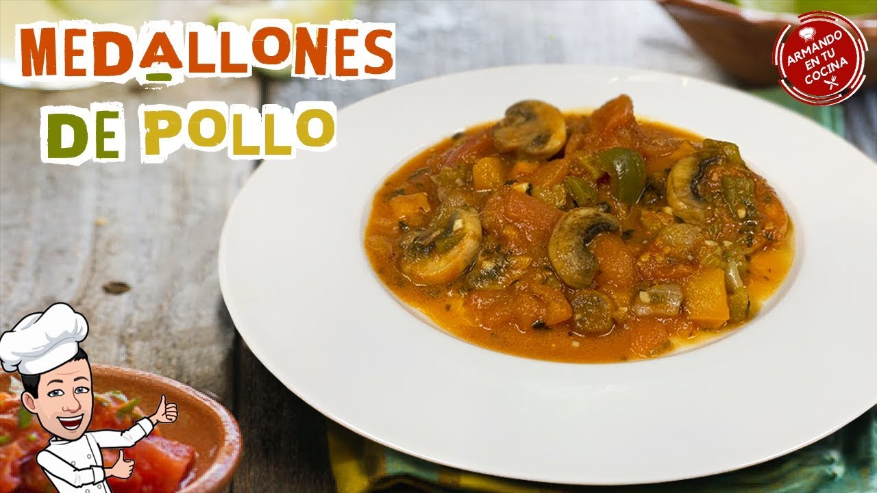 Medallones de Pollo con champiñones