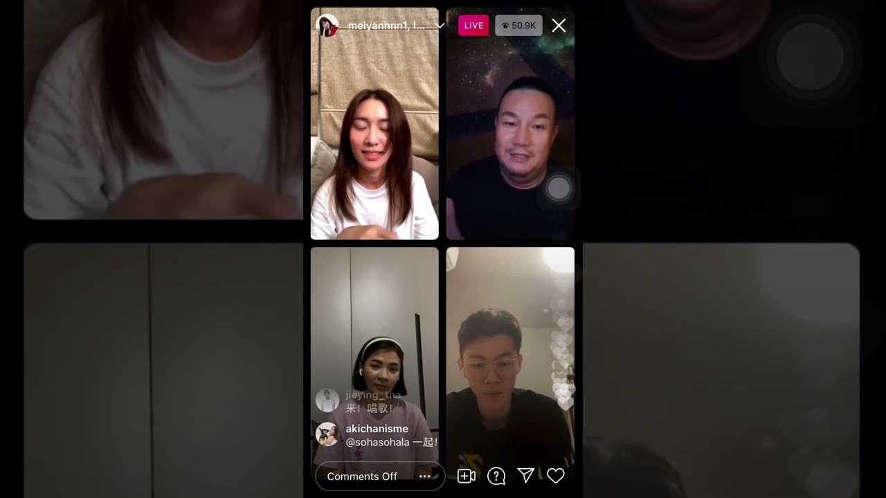 LEE ZiiJia ig live | 李梓嘉 IG 直播 with Michiyo, Jaspers, Emely Poon, Soh Wooi Yik, Mei Yan, and more