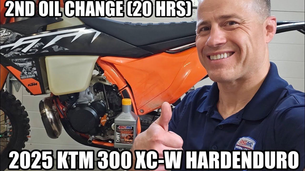 🔧20 HOUR OIL CHANGE (AMSOIL Dirt Bike 10W-50) - 2025 KTM 300 XC-W HARDENDURO