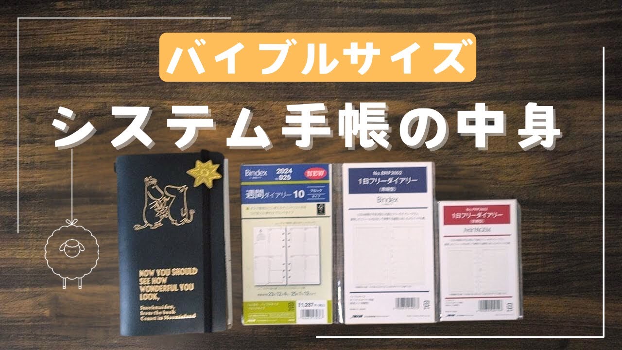 【システム手帳の中身ご紹介／バイブルサイズ】シンプル使いで続く手帳を実現☆手帳の悩み解決！