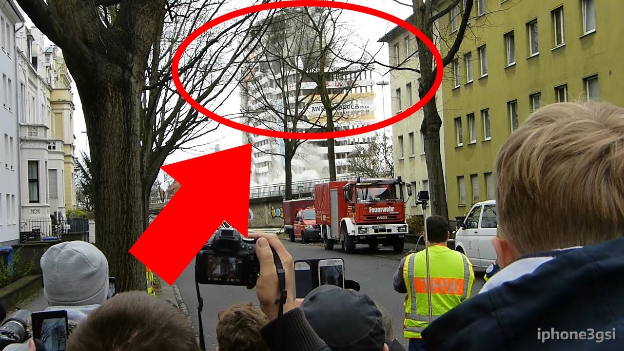 Sprengung Bonn-Center [HD] Slow-Mo