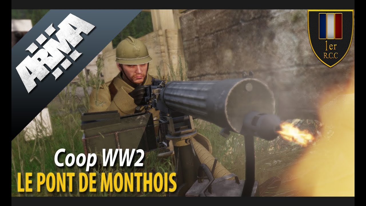 DÉFENSE DU PONT DE MONTHOIS | Arma 3 WW2 | INVASION DE FRANCE | 1er R.C.C