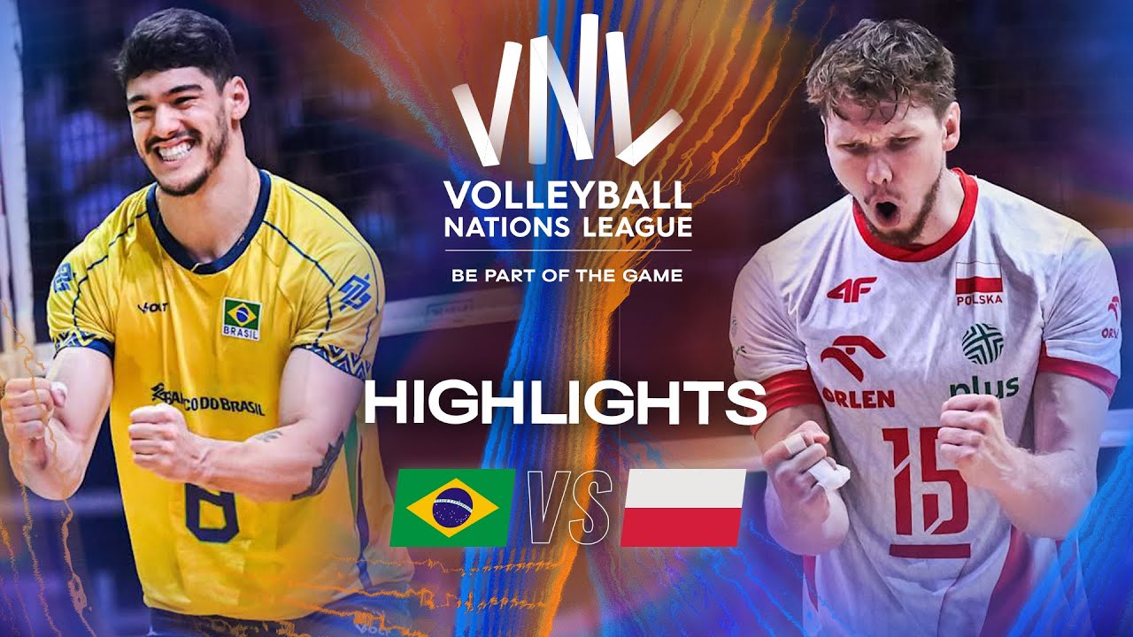 Brazil 🇧🇷 vs. Poland 🇵🇱 - Semi-Final | Highlights | Men's VNL 2025