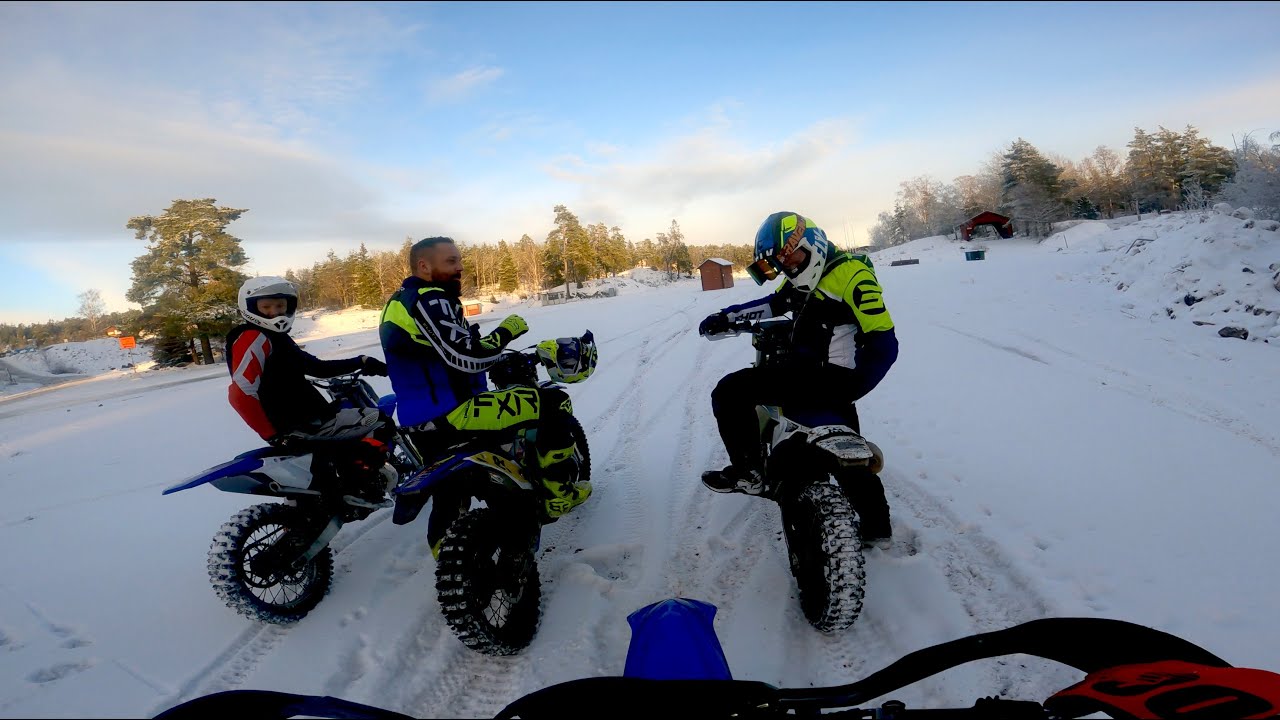 Enduro in the winter | my first time on studded tires | Yamaha WR250F | Högstabanan Haninge MK