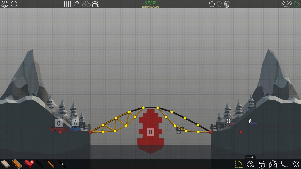 Poly Bridge 1-8 Overpass (HIGH RANK SOLUTION)