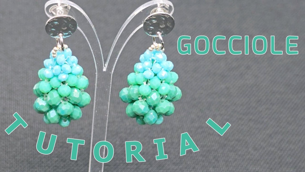 Orecchini Gocciole con cristalli cinesi 6x4 mm, 3x4 mm, 2x3 mm