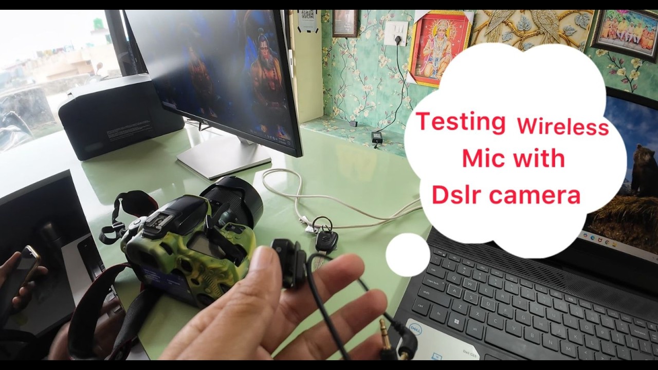 testing wireless mic to dslr camera