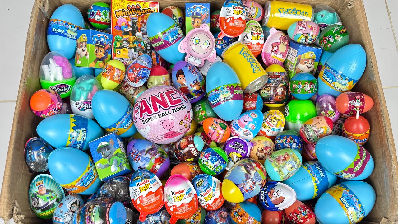 Unpacking So Many Kind Of Colourful Surprise Egg, Jumbo Surprise Ball, Kinder Joy, Blind Box | ASMR