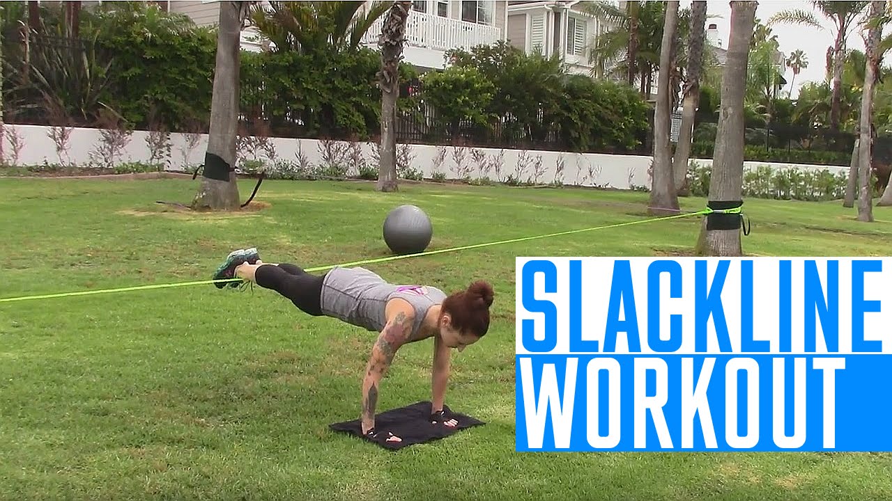 Slackline Workout Exercises - Resistance, Core, Stability & Cardio