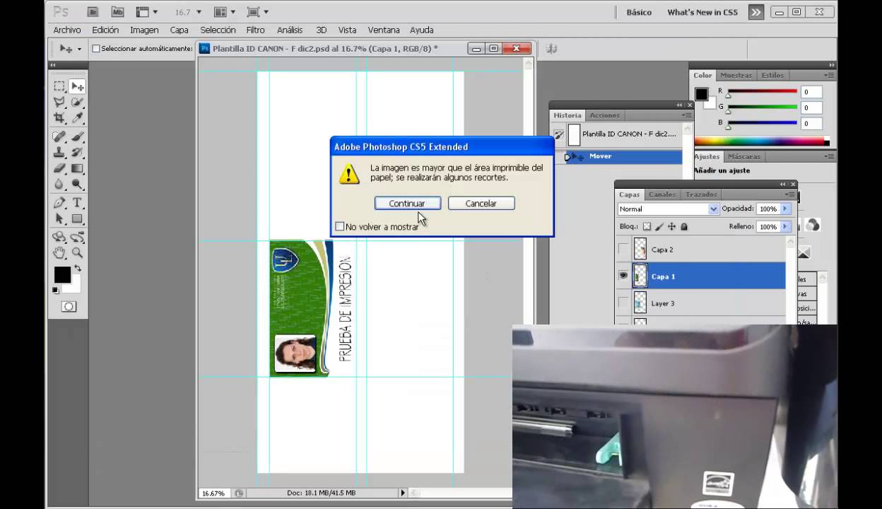 Canon IP4910 - Impresion tarjetas PVC canon - Print ID canon