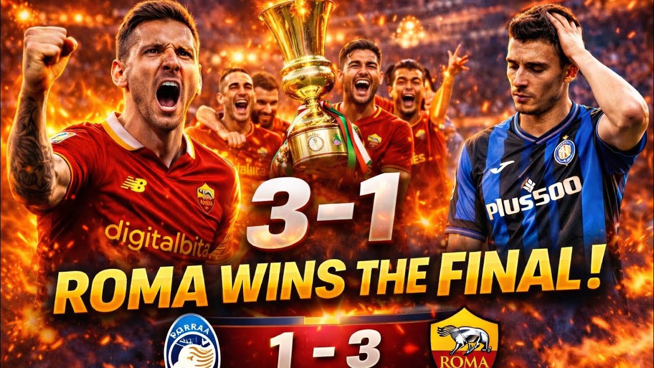 ROMA WINS THE FINAL! 🏆 Atalanta vs Roma 1-3 | Coppa Italia Final 