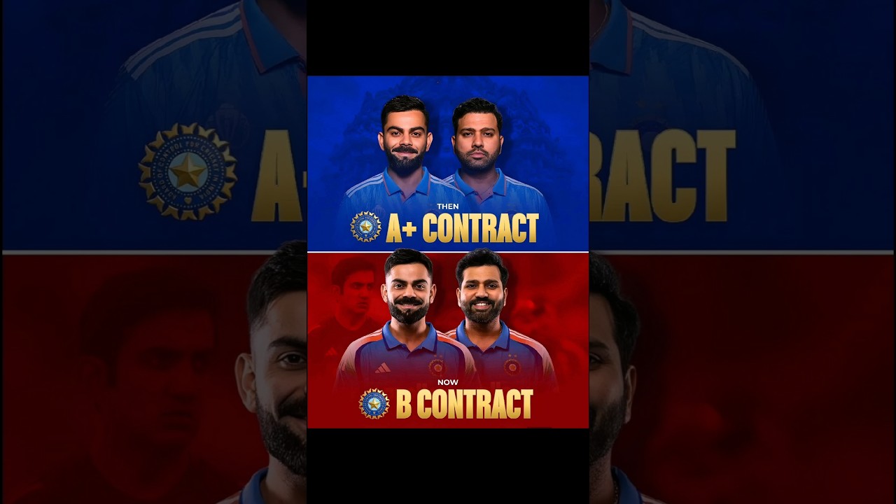 Virat Kohli and Rohit Sharma all set to be demoted to BCCI&rsquo;s central B contract. 😳☠️#bcci #shorts