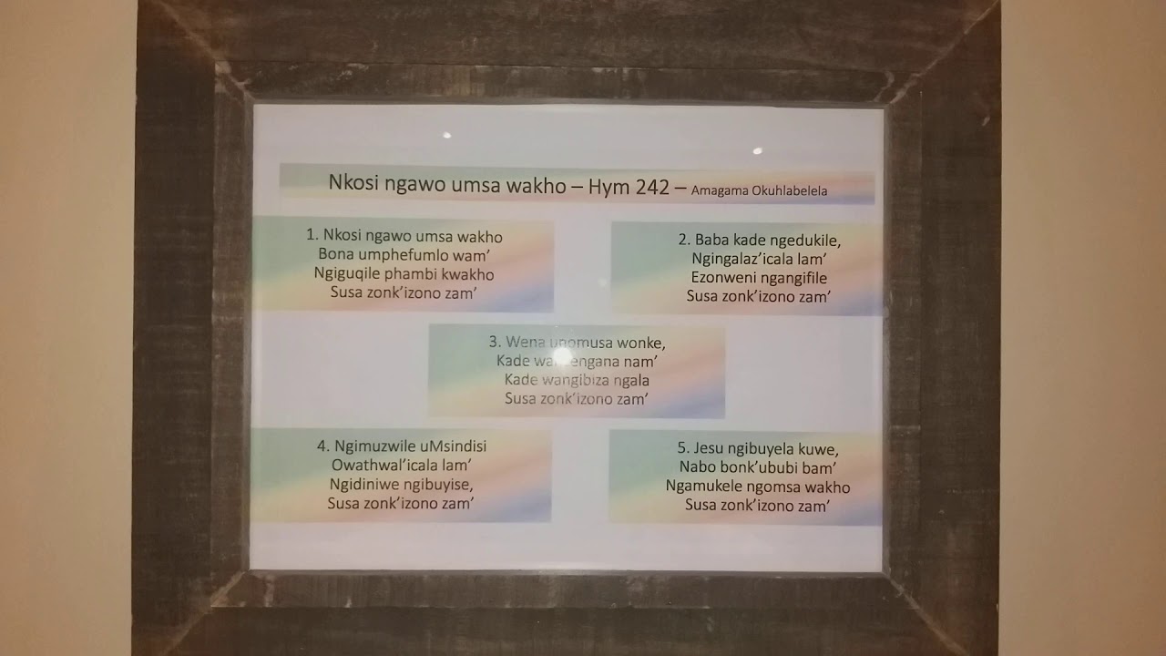 NKOSI NGAWO UMSA WAKHO, SUSA ZONKE IZONO ZAMI, Hymn 242 Amagama Okuhlabelela (with lyrics)