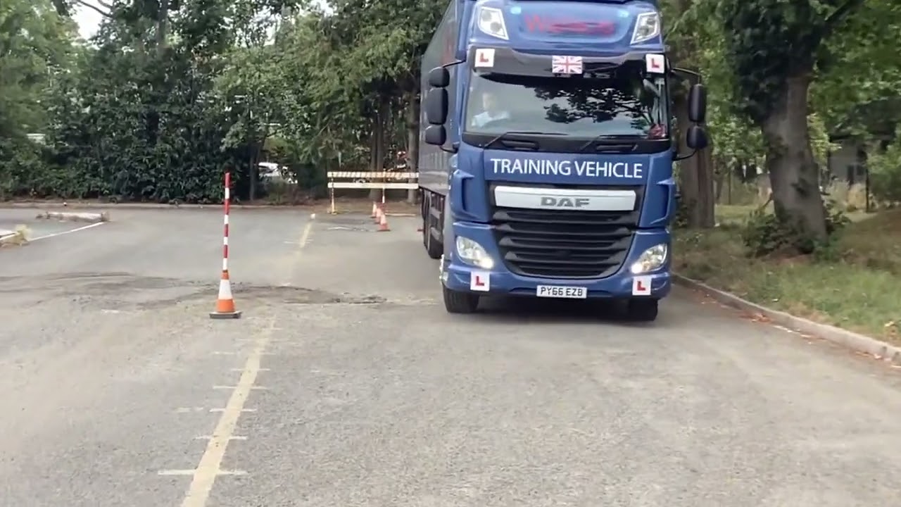 C+E artic reverse manoeuvre for you 3a DVSA exercise.