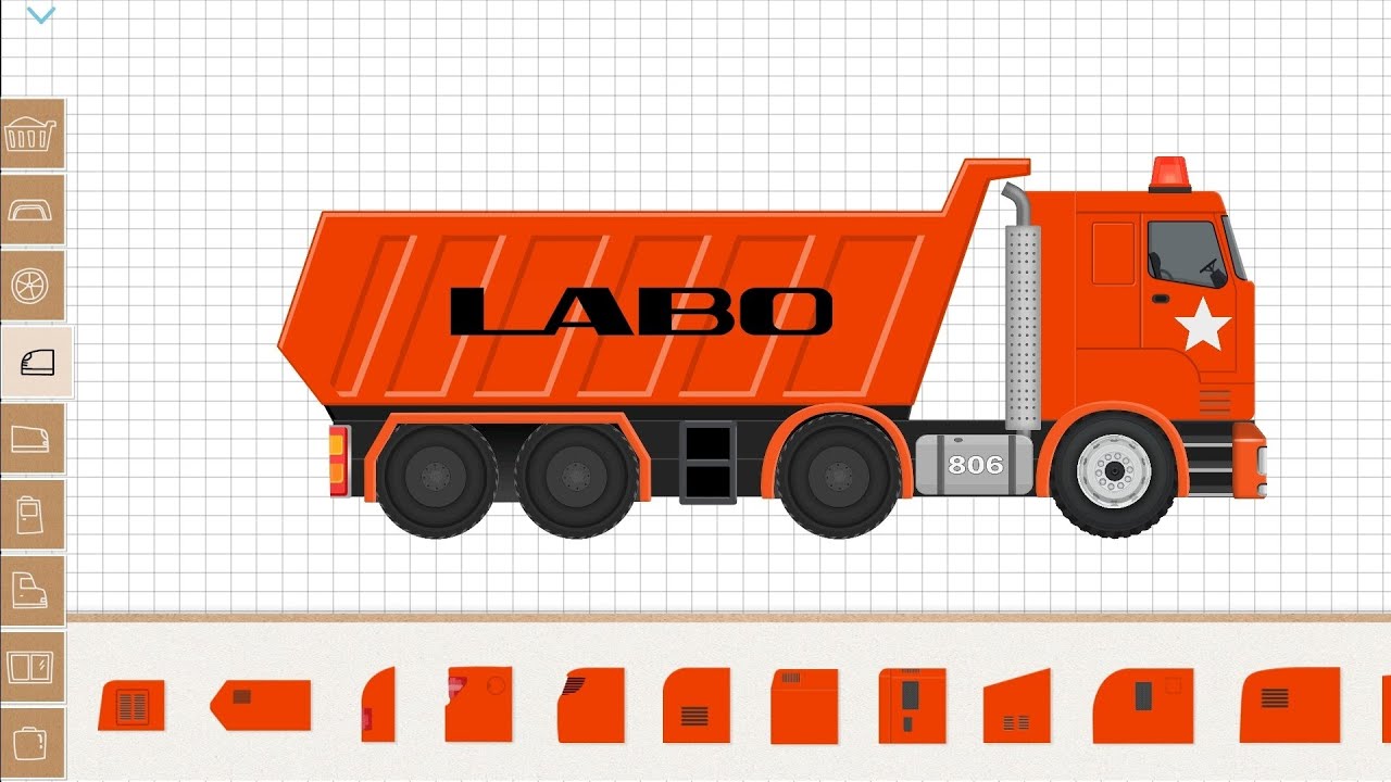 Labo Construction Truck | Orange Dump Truck