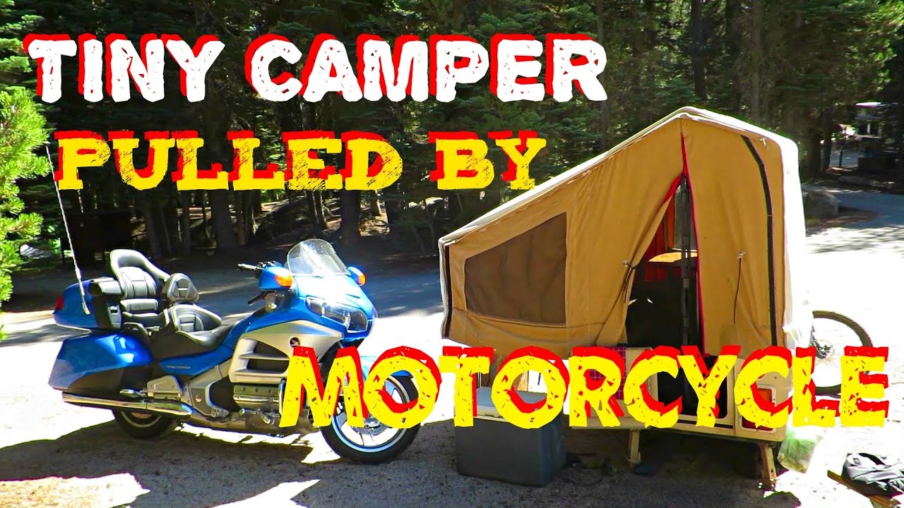 Tiny Camper Pulled by Motorcycle!?  Kompact Kamp Trailer